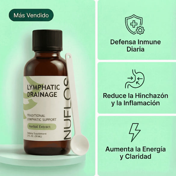 Gotas de Drenaje Linfático Nuflos para el bienestar diario y alivio corporal completo
