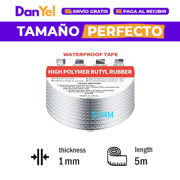 Cinta De Sellado Impermeable De Butilo Para Techos 2x1