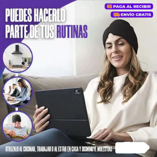 Gorro Terapéutico Para Migraña Con Gel 2x1