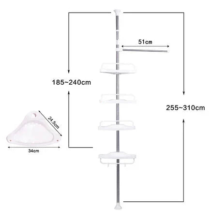 Esquinero Organizador para Baños Ajustable