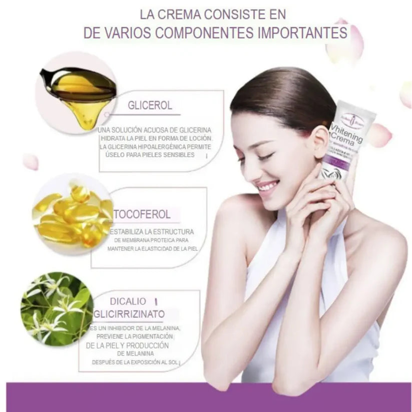 Crema Aclarante Natural Para La Piel 2x1