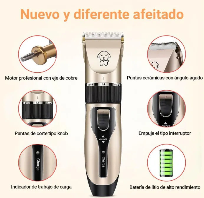 Máquina Cortadora de Pelo Silenciosa para Mascotas