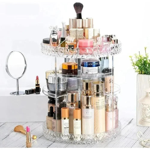 Organizador de Maquillaje Acrílico 360° Rotatorio