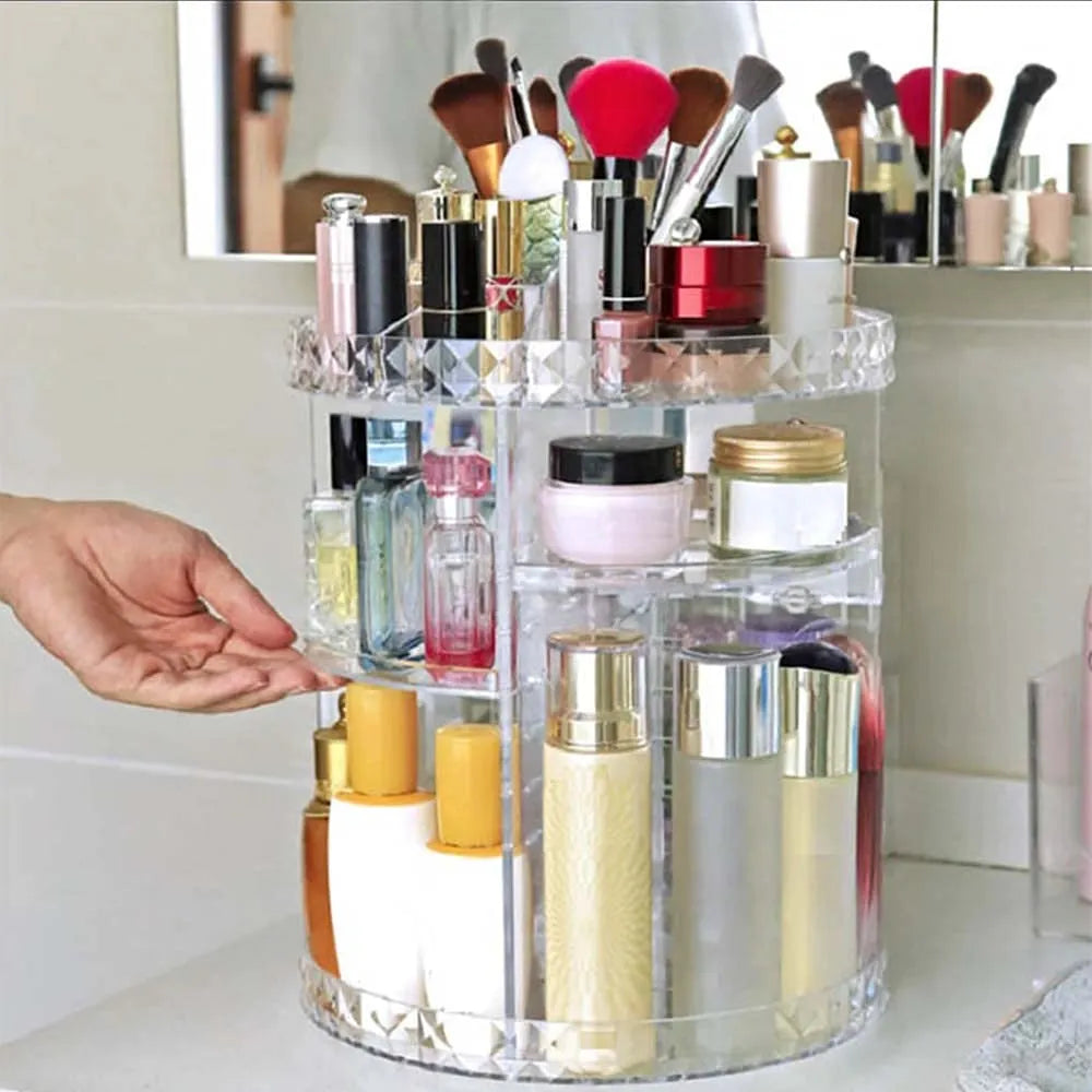 Organizador de Maquillaje Acrílico 360° Rotatorio