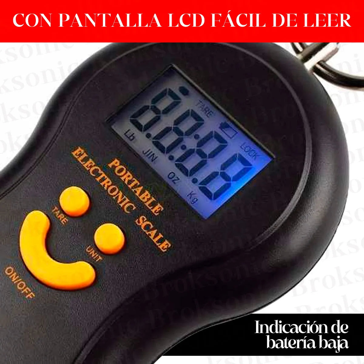 Báscula Digital Portátil con Gancho 2x1