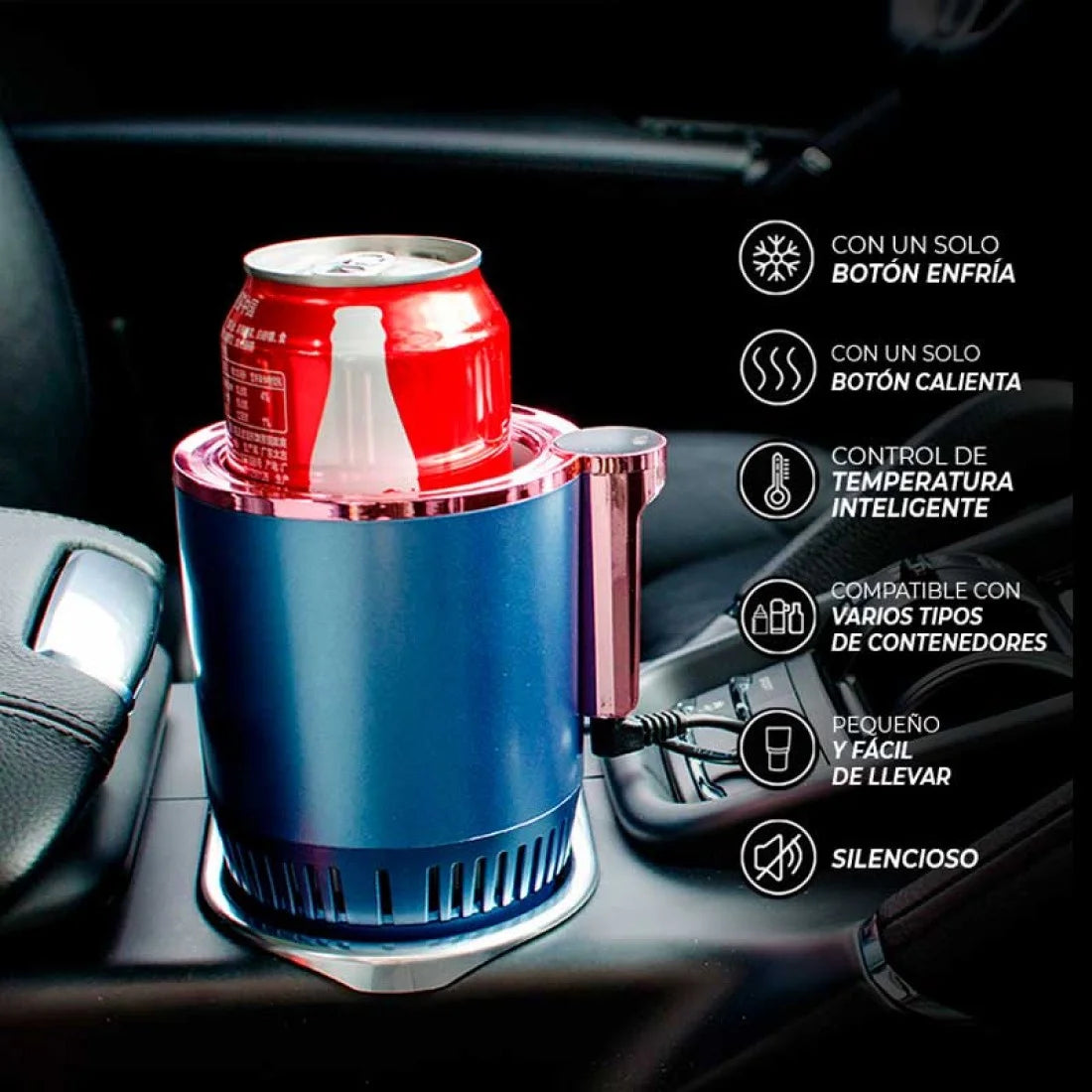 Portavasos 2 En 1 | Calienta Y Enfría Bebidas Rápidamente