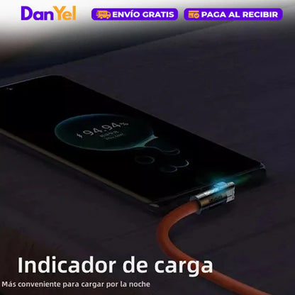 Cable Carga Rápida Tipo C Giratorio - 120W - 1M 2x1