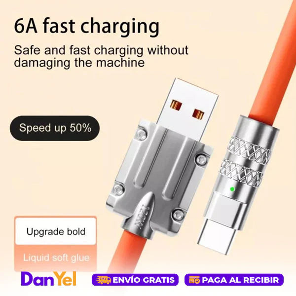 Cable Carga Rápida Tipo C Giratorio - 120W - 1M 2x1