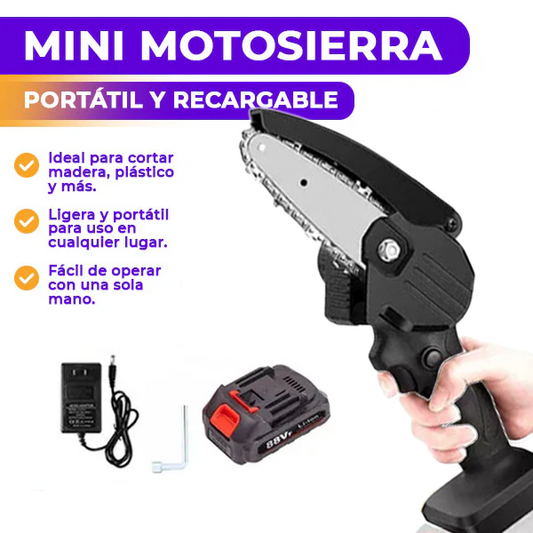 Mini Motosierra de Mano Portátil Eléctrica Recargable