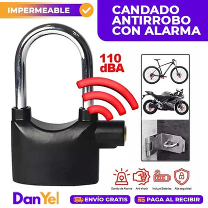 Candado Antirrobo Con Alarma Impermeable