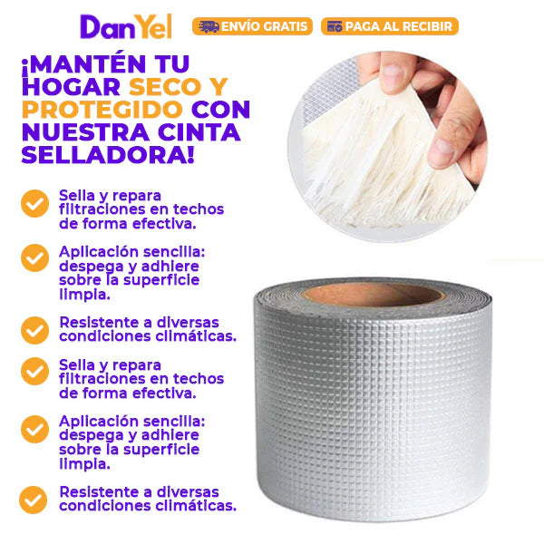 Cinta De Sellado Impermeable De Butilo Para Techos 2x1