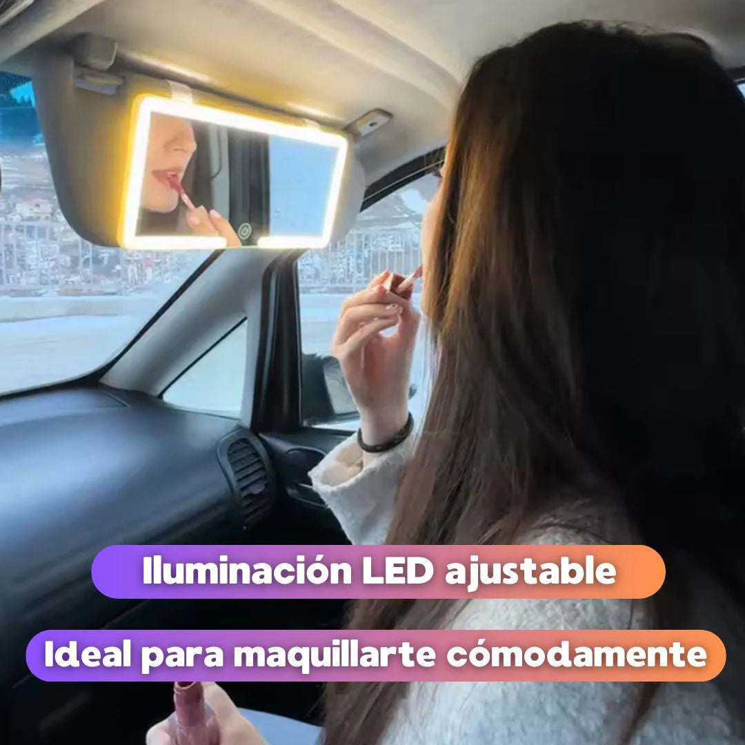 Espejo LED Para Auto | Ajustable Y Control Táctil