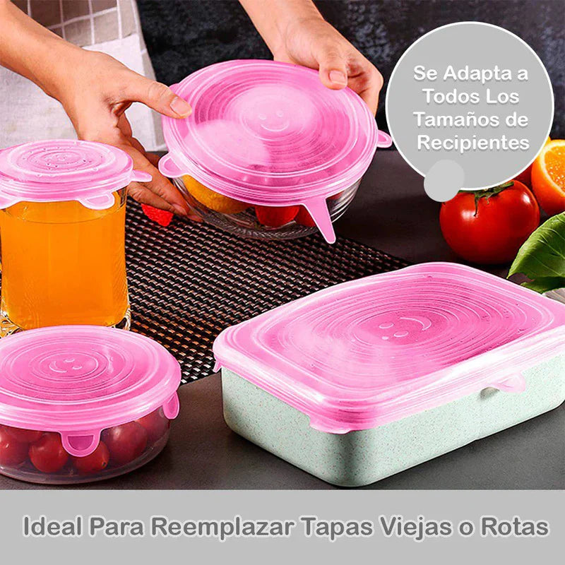 Kit de Tapas de Silicona para Envases 2x1