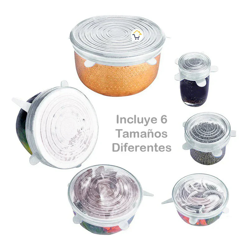 Kit de Tapas de Silicona para Envases 2x1
