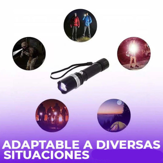 Super Linterna De Alta Potencia 3.7 Voltios Recargable De 50W