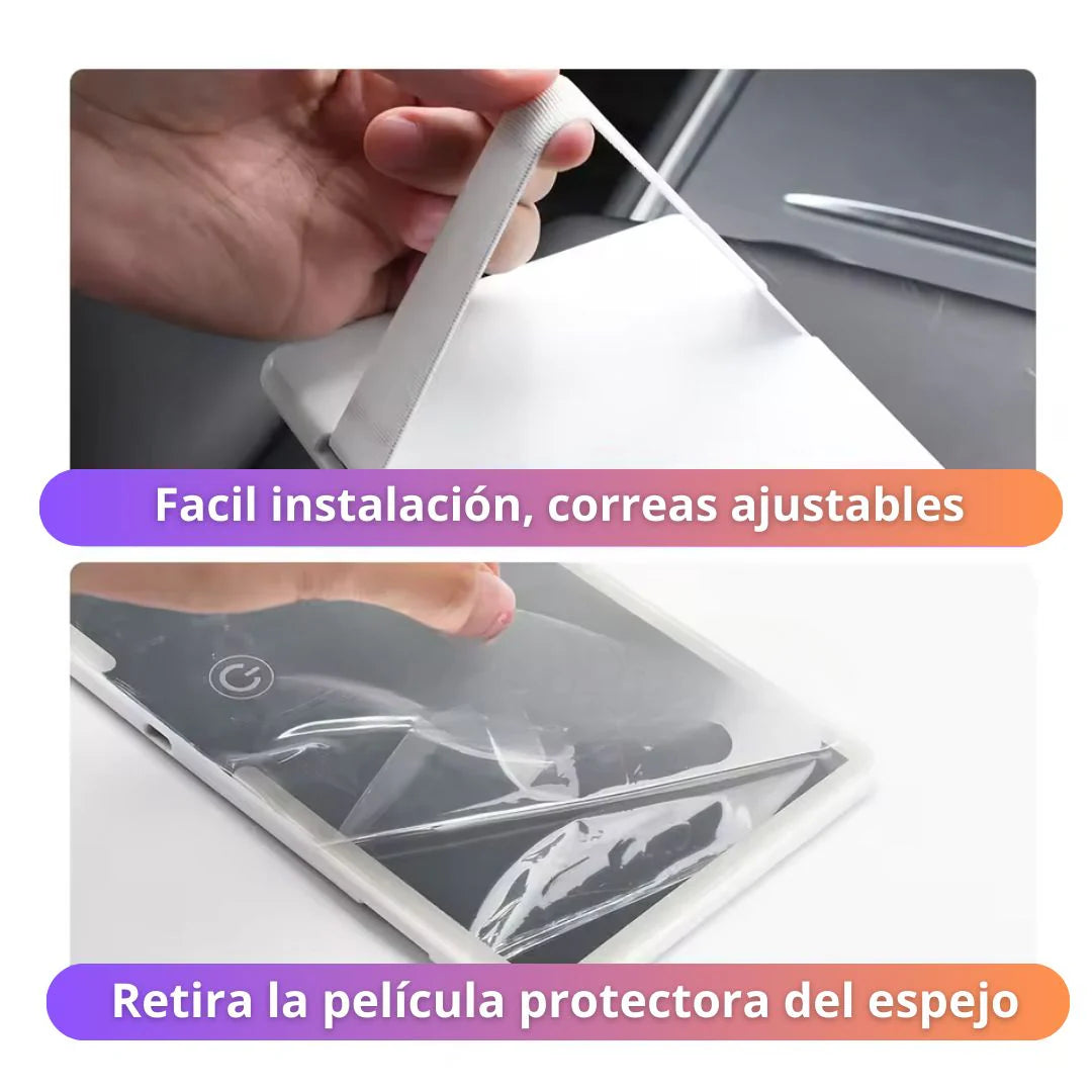 Espejo LED Para Auto | Ajustable Y Control Táctil