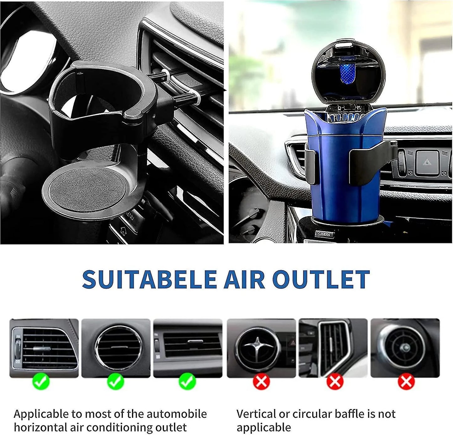 Portavasos Universal para Coche 2x1