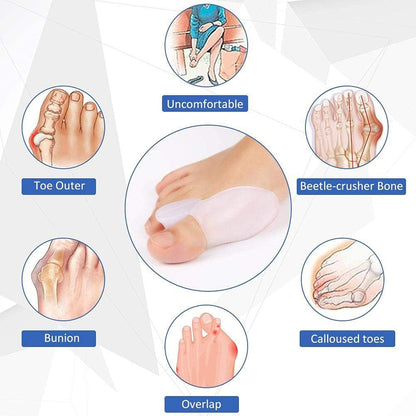Separador de Dedos de Gel para Juanetes 2X1