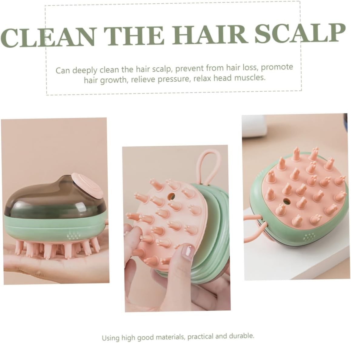 Cepillo de Champú Masajeador para Cuero Cabelludo 2x1