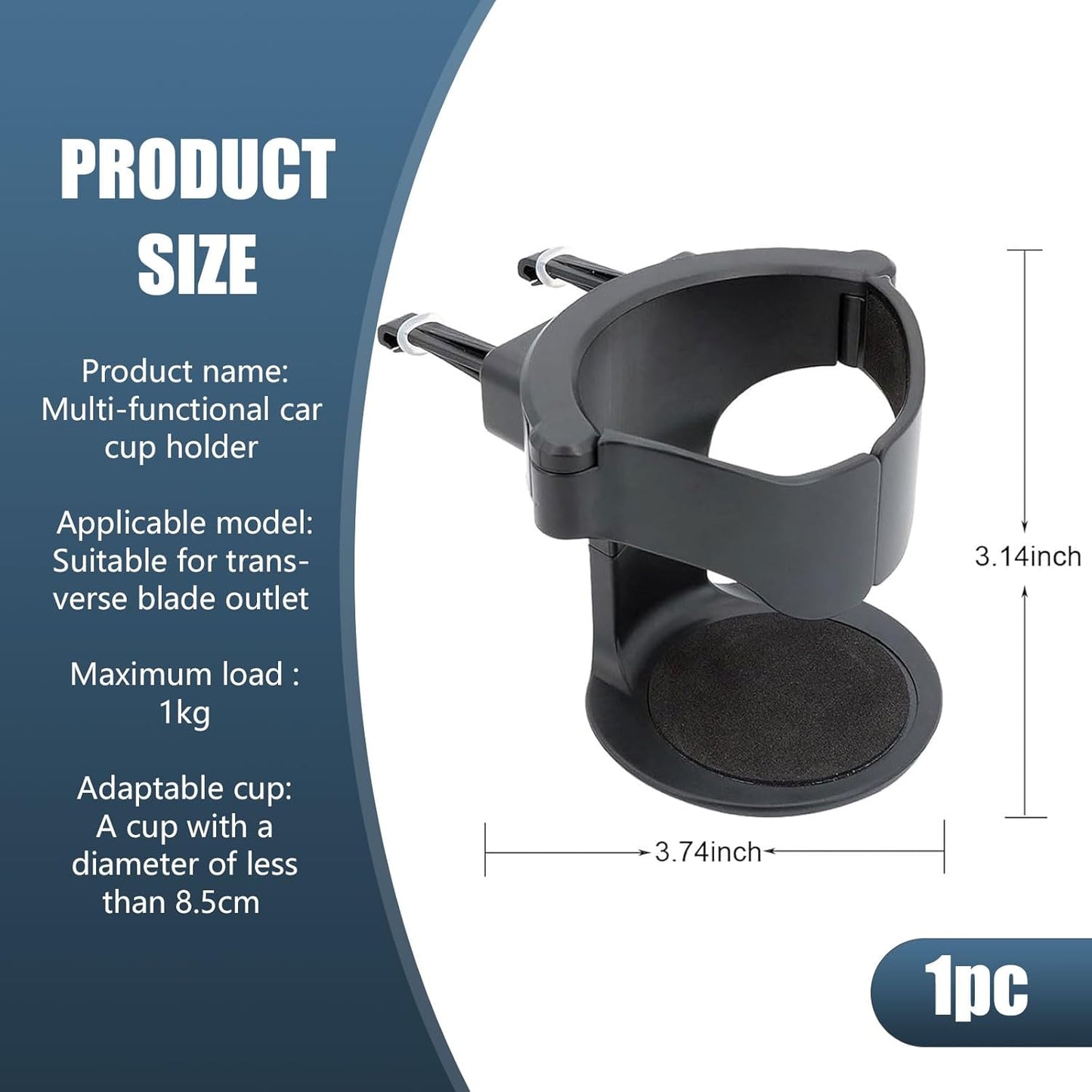 Portavasos Universal para Coche 2x1