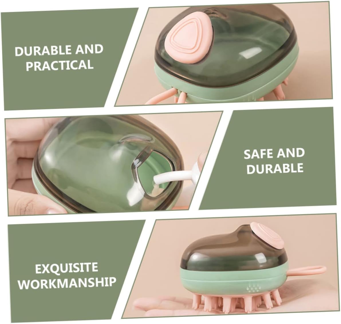 Cepillo de Champú Masajeador para Cuero Cabelludo 2x1