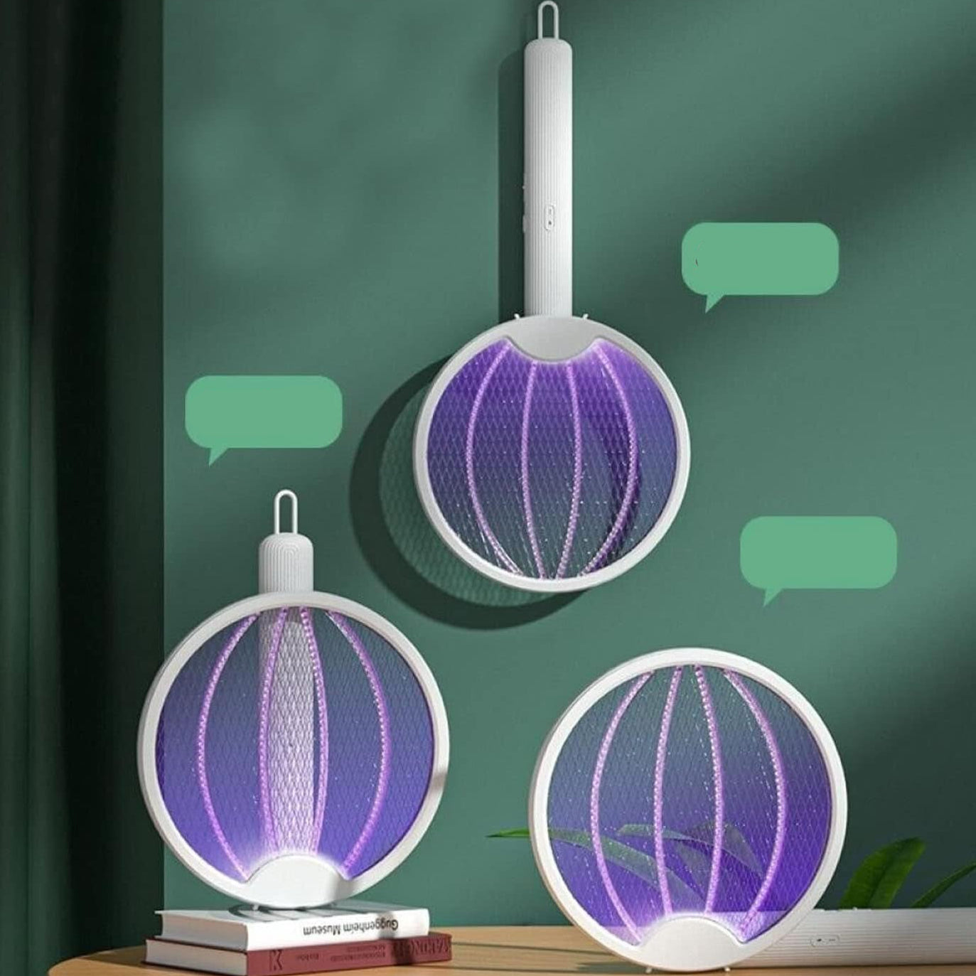 Raqueta Mata Mosquitos Plegable 4 en 1