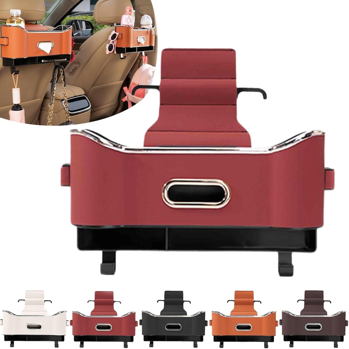 Caja de almacenamiento multifuncional para el respaldo del asiento del automóvil | L