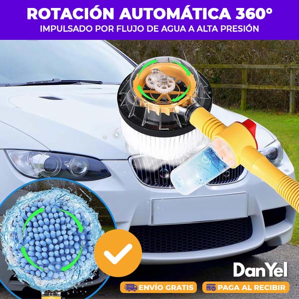 Cepillo Giratorio de Alta Presión para Lavado de Auto con Accesorios