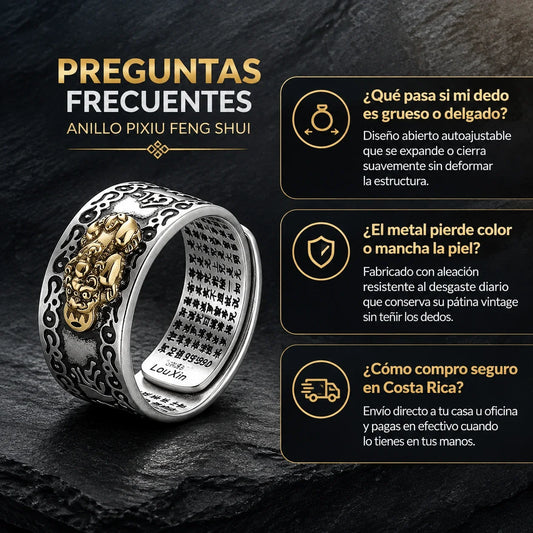 Anillo Pixiu Feng Shui