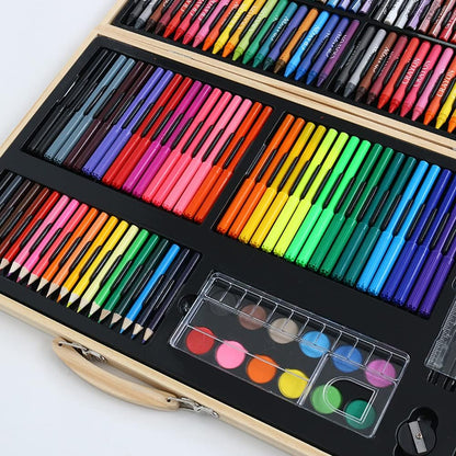 Set de Arte 180 Piezas con Estuche de Madera