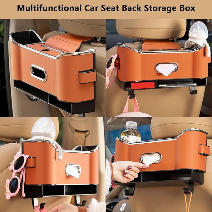 Caja de almacenamiento multifuncional para el respaldo del asiento del automóvil | L
