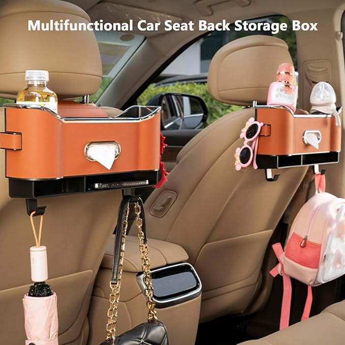 Caja de almacenamiento multifuncional para el respaldo del asiento del automóvil | L