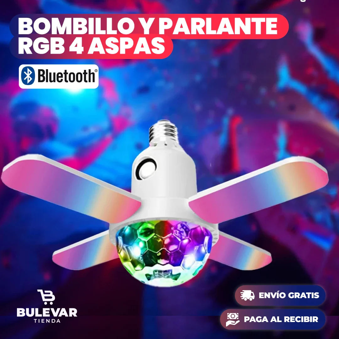Bombilla Led Colorida con Parlante Bluetooth