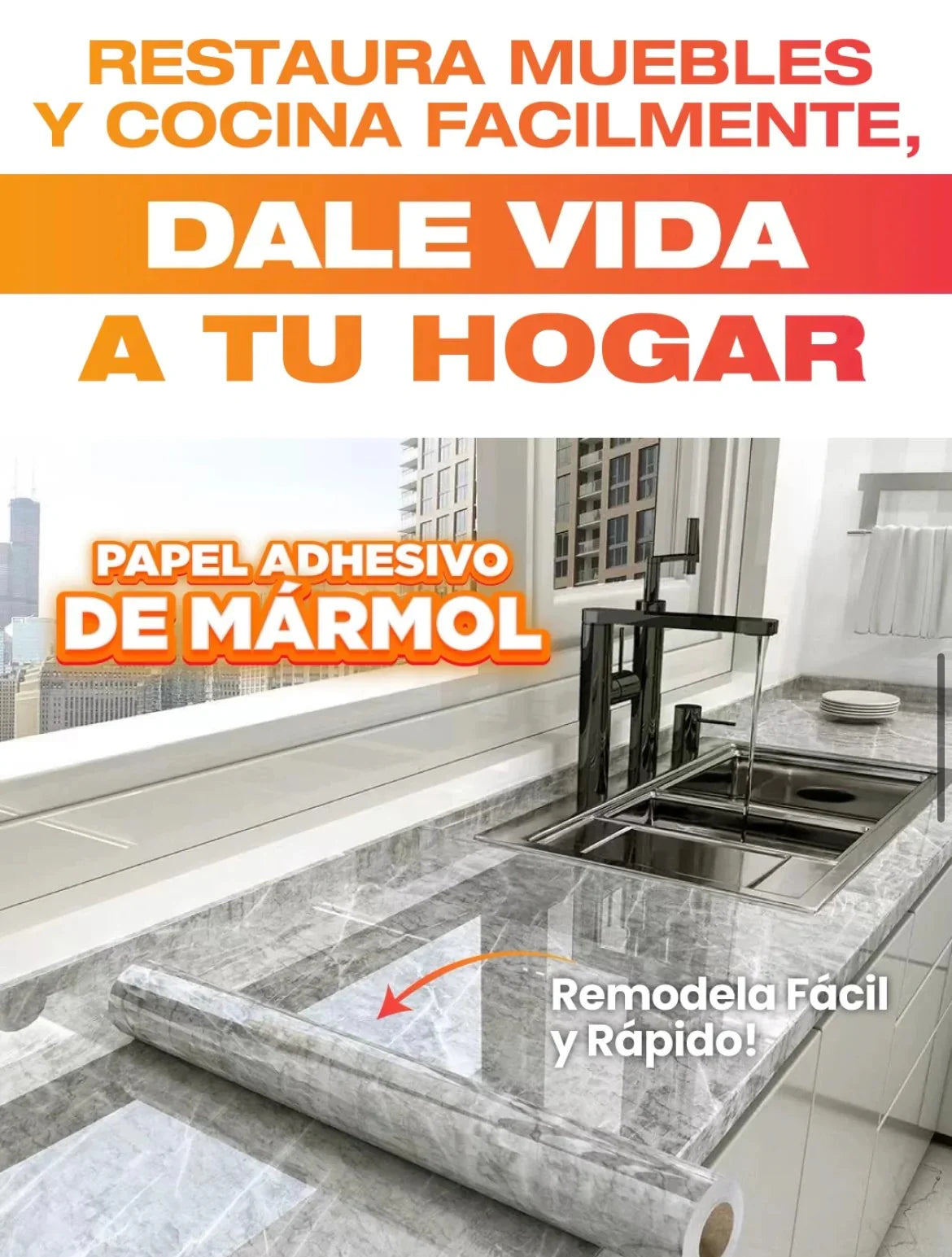 Papel Autoadhesivo Tipo Marmol