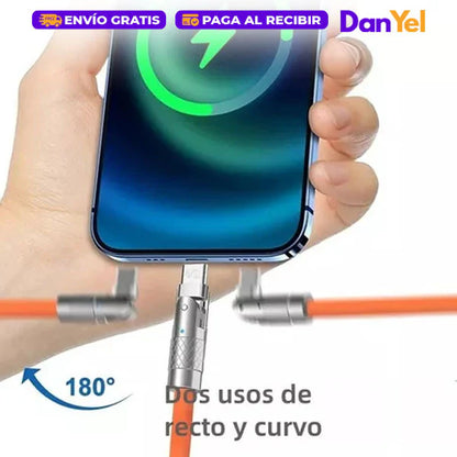 Cable Carga Rápida Tipo C Giratorio - 120W - 1M 2x1