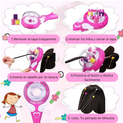 Trenzadora Automática para Niñas – Peinados Fáciles L