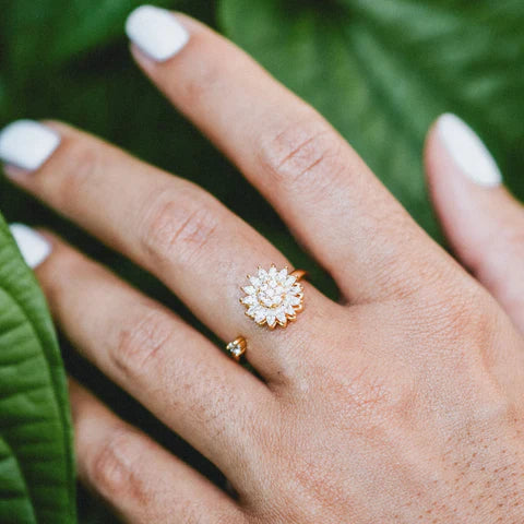 Anillo Girasol Giratorio Anti Estrés L