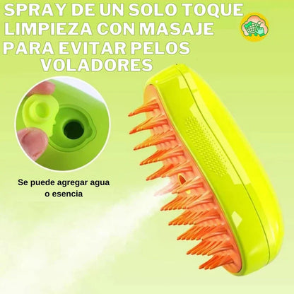Cepillo Vapor Para Mascotas 2x1