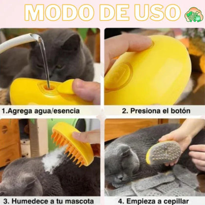 Cepillo Vapor Para Mascotas 2x1
