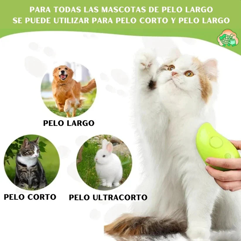 Cepillo Vapor Para Mascotas 2x1