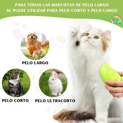 Cepillo Vapor Para Mascotas 2x1