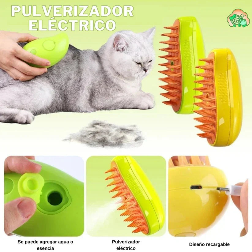 Cepillo Vapor Para Mascotas 2x1