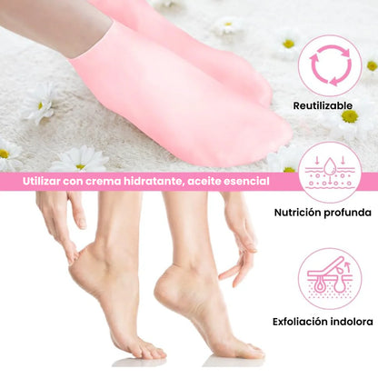 Calcetines Hidratantes de Silicona para Pedicura y Pies Secos