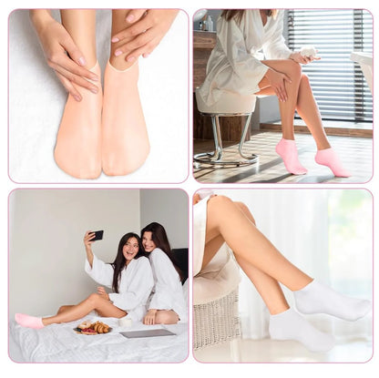 Calcetines Hidratantes de Silicona para Pedicura y Pies Secos