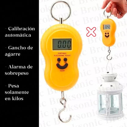 Báscula Digital Portátil con Gancho 2x1
