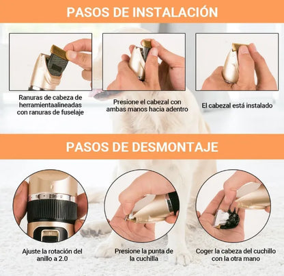 Máquina Cortadora de Pelo Silenciosa para Mascotas