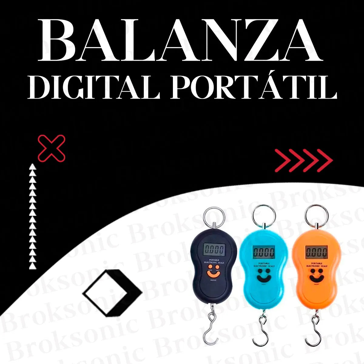 Báscula Digital Portátil con Gancho 2x1