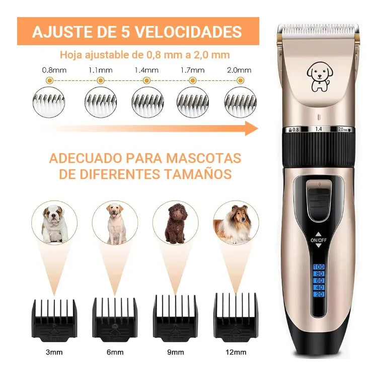 Máquina Cortadora de Pelo Silenciosa para Mascotas