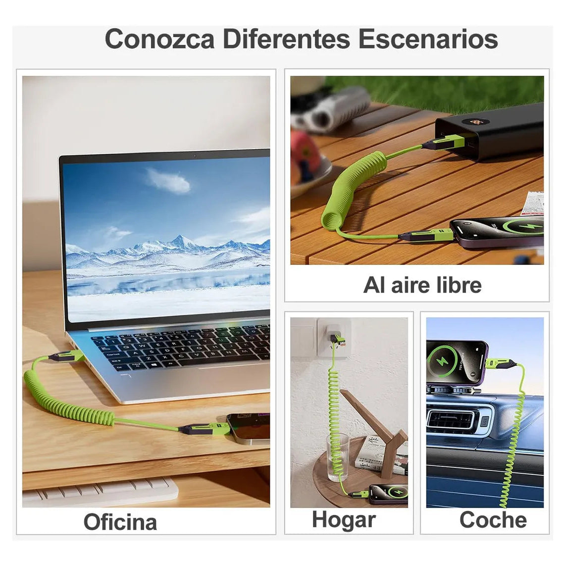 Cable Multiusos Retráctil 4 en 1 | Carga Rápida