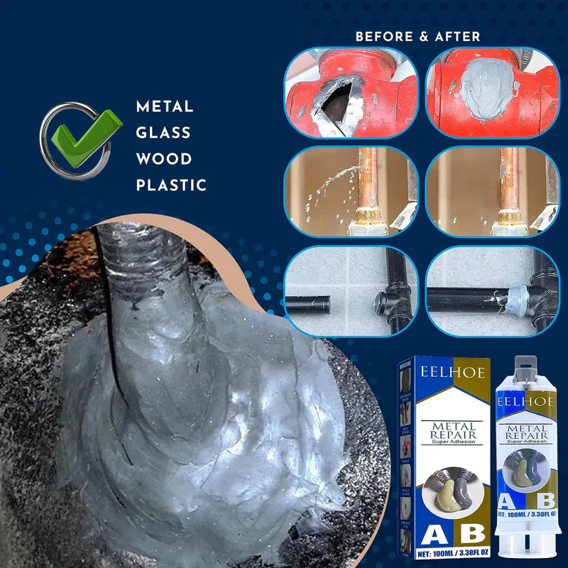 Sellador De Metal Profesional 2x1 | Pegamento Mágico Reparador AB 2x1